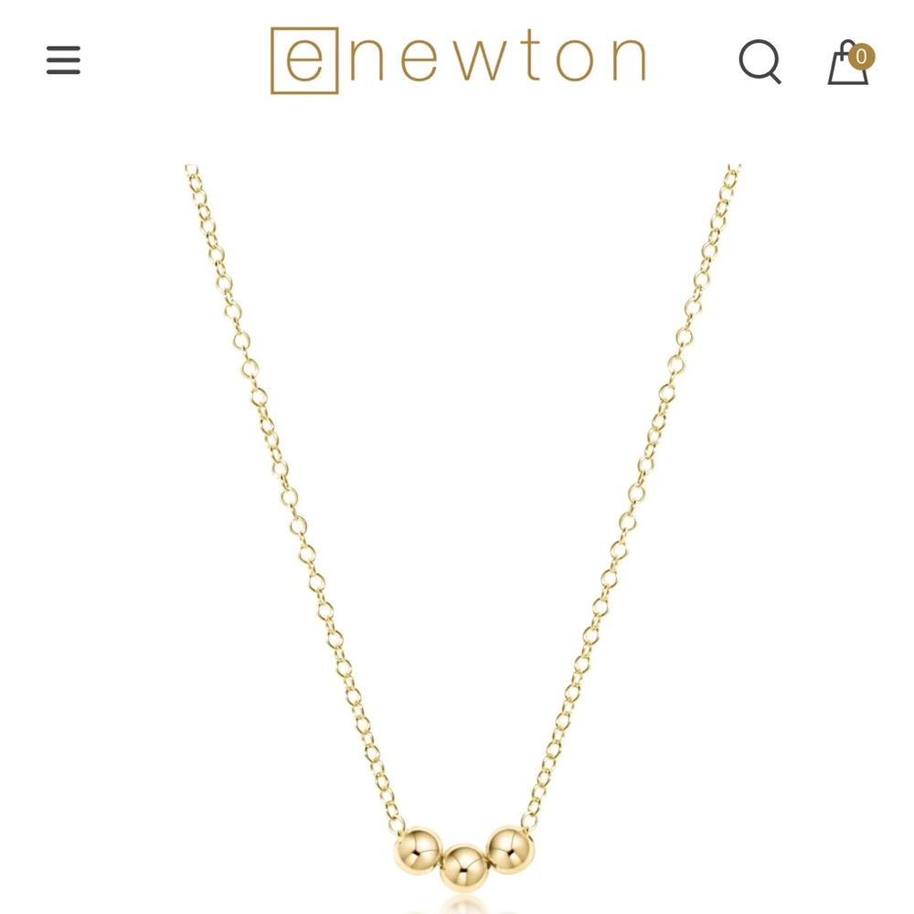 Enewton 16” Gold Necklace 3 Beads